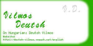 vilmos deutsh business card